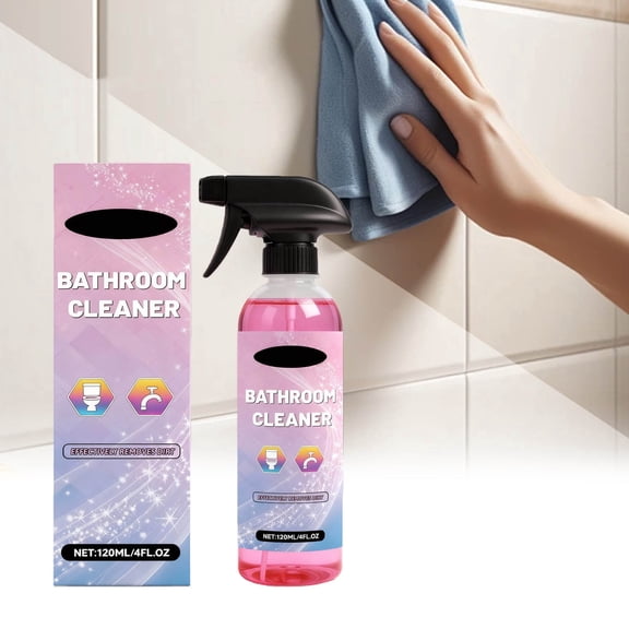 Bathroom Cleaner Spray,Eliminates Stubborn Stains & Limescale,Powerful Descaler for Tiles,Sinks & Toilets,Stain-Resistant,Long-Lasting Shine,4 oz