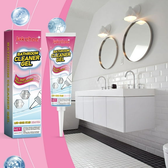Bathroom Cleaning Gel for Stains, Yellowing, and Scale, Toilet and Tile Cleaner, Easy to Apply, Fast Acting Formula, Suitable for Sinks, Tubs, and Showers