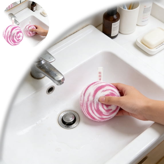 Bathroom Cleaning Scrub Brush, Multi-Purpose Sink Scrubber, Household Cleaning Brush for Wash Basin Bathtub Countertop