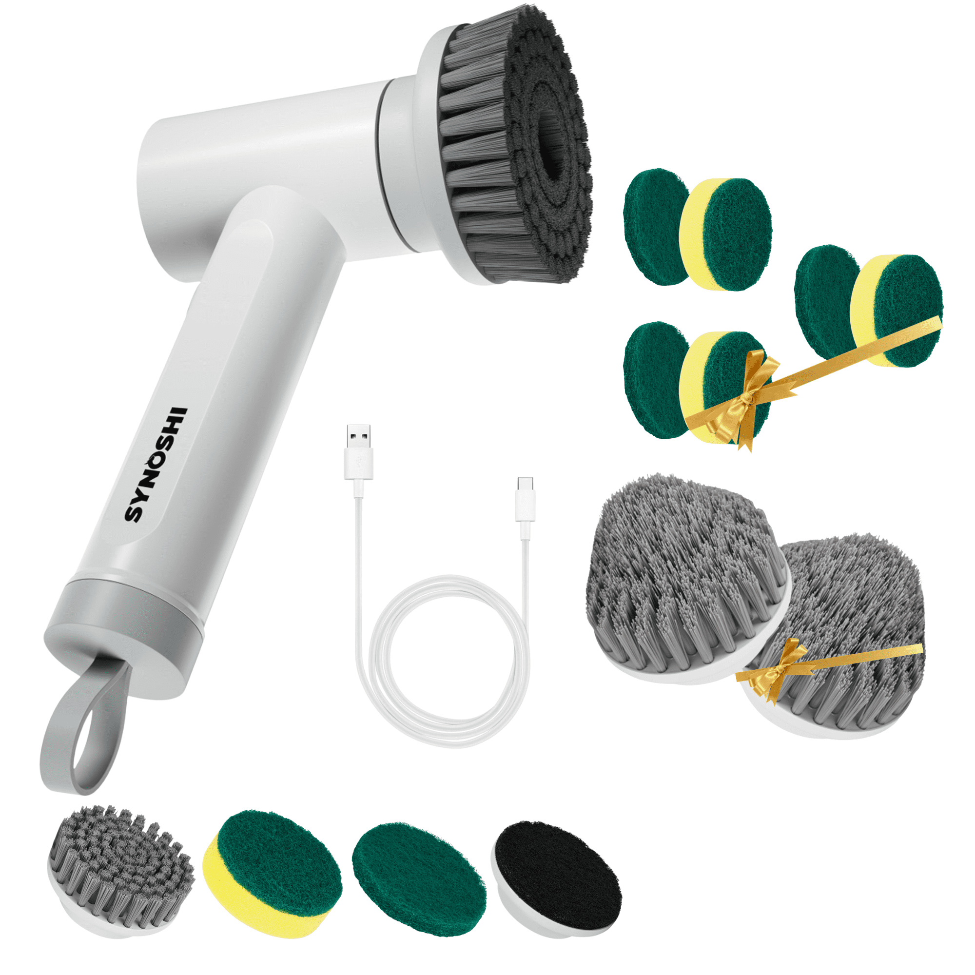 Bathroom Cleaning Set | Synoshi Electric Spin Scrubber with Additional ...
