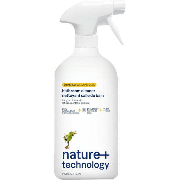 Bathroom Cleaning Spray, Plant-Based, Vegan, for Bathroom Surfaces, Tiles, Tubs, Shower Walls and Grout, Citrus Scent