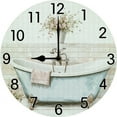 thumbnail image 1 of Bathroom Clock for Wall Farmhouse Decoration for Toliet Guest Washroom Battery Operated Silent Clocks Movement 10 Inches Non Ticking Room Decor, 1 of 5