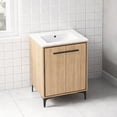 Bathroom Compact Storage Single Basin Bathroom Vanity, 24 Inch Oak — free download