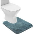 thumbnail image 1 of Bathroom Contour Rug Non Slip Bath Mat Water Absorbent Soft Microfiber Shaggy Bathroom Mat Machine Washable Bath Rug for Bathroom Thick Plush U Shape Toilet Rug (20 x 24, Slate), 1 of 6