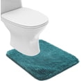 thumbnail image 1 of Bathroom Contour Rug Non Slip Bath Mat Water Absorbent Soft Microfiber Shaggy Bathroom Mat Machine Washable Bath Rug for Bathroom Thick Plush U Shape Toilet Rug (20 x 24, Teal), 1 of 6