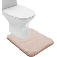 thumbnail image 1 of Bathroom Contour Rug Non Slip Bath Mat Water Absorbent Soft Microfiber Shaggy Bathroom Mat Machine Washable Bath Rug for Bathroom Thick Plush U Shape Toilet Rug (20 x 24, Dusty Pink), 1 of 6