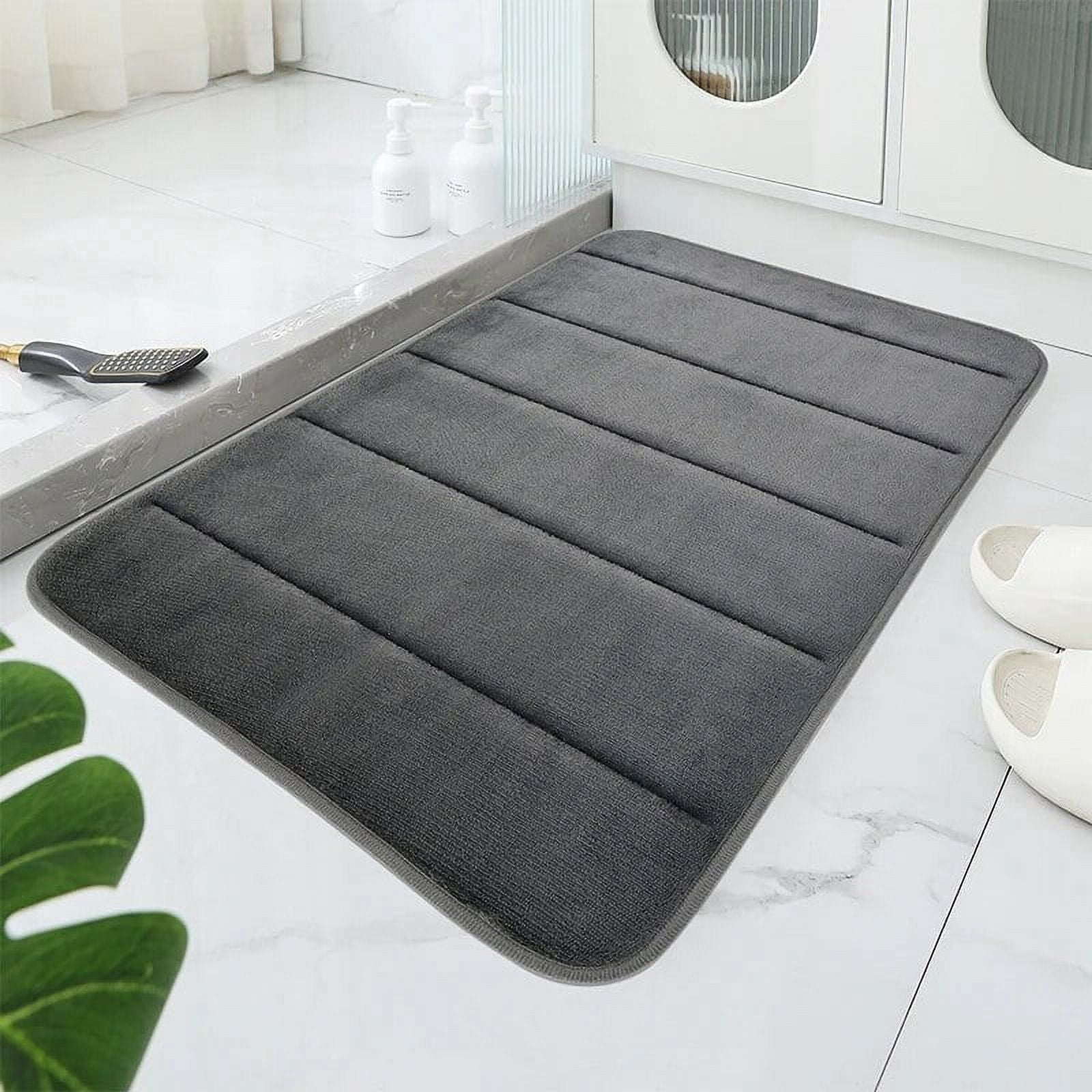 Simple Mats Bathroom Coral Velvet Anti-skid Mat,Quick Water Absorption,Dry Machine ...
