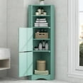 Bathroom Corner Tall Freestanding Storage with Doors