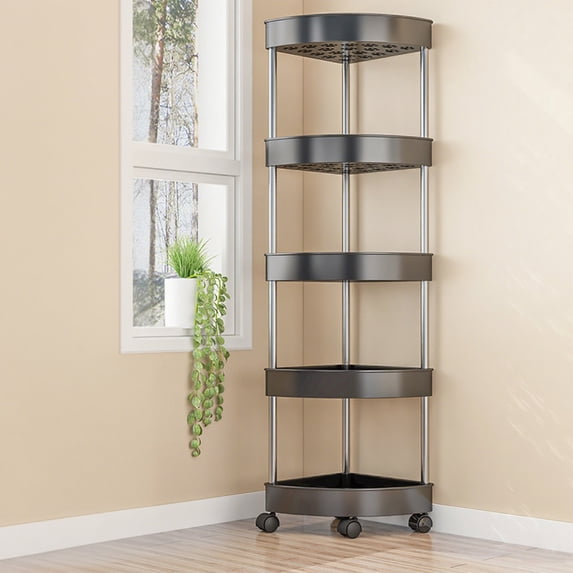 Bathroom Corner Shelf Organizer, Space Saving 4 Tier Storage Rack ...