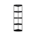 thumbnail image 1 of Bathroom Corner Storage Rack, Toilet Corner Organizer, Removable Roller Bathroom Shelf with Drainage Hole, Black and White Plastic Stainless Steel Floor Type, 1 of 6