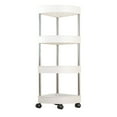 thumbnail image 1 of Bathroom Corner Storage Shelf Finisher with 4 Detachable Rollers And Drain Holes, 1 of 6