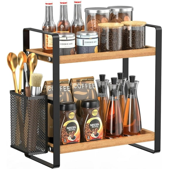THENNIKIGO Coffee Rack Coffee Bar Accessories and Coffee Mug Cup Holder,Bathroom Organizers and Storage,kitchen organizers and storage,Spice Rack Organizer for Countertop