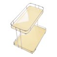thumbnail image 1 of Bathroom Counter Organizer Cup and Mugs Holder Multiuse 2 Tiers Cosmetic Organizer for Kitchen Desktop Coffee Table Tabletop Dressing Table Aureate, 1 of 8