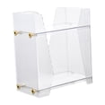 thumbnail image 1 of Bathroom Counter Organizer Shelf, Bathroom Organizer Countertop, 2 Tier Cosmetics Storage Display Rack Makeup Organizer, for Dresser Office Clear, 1 of 8