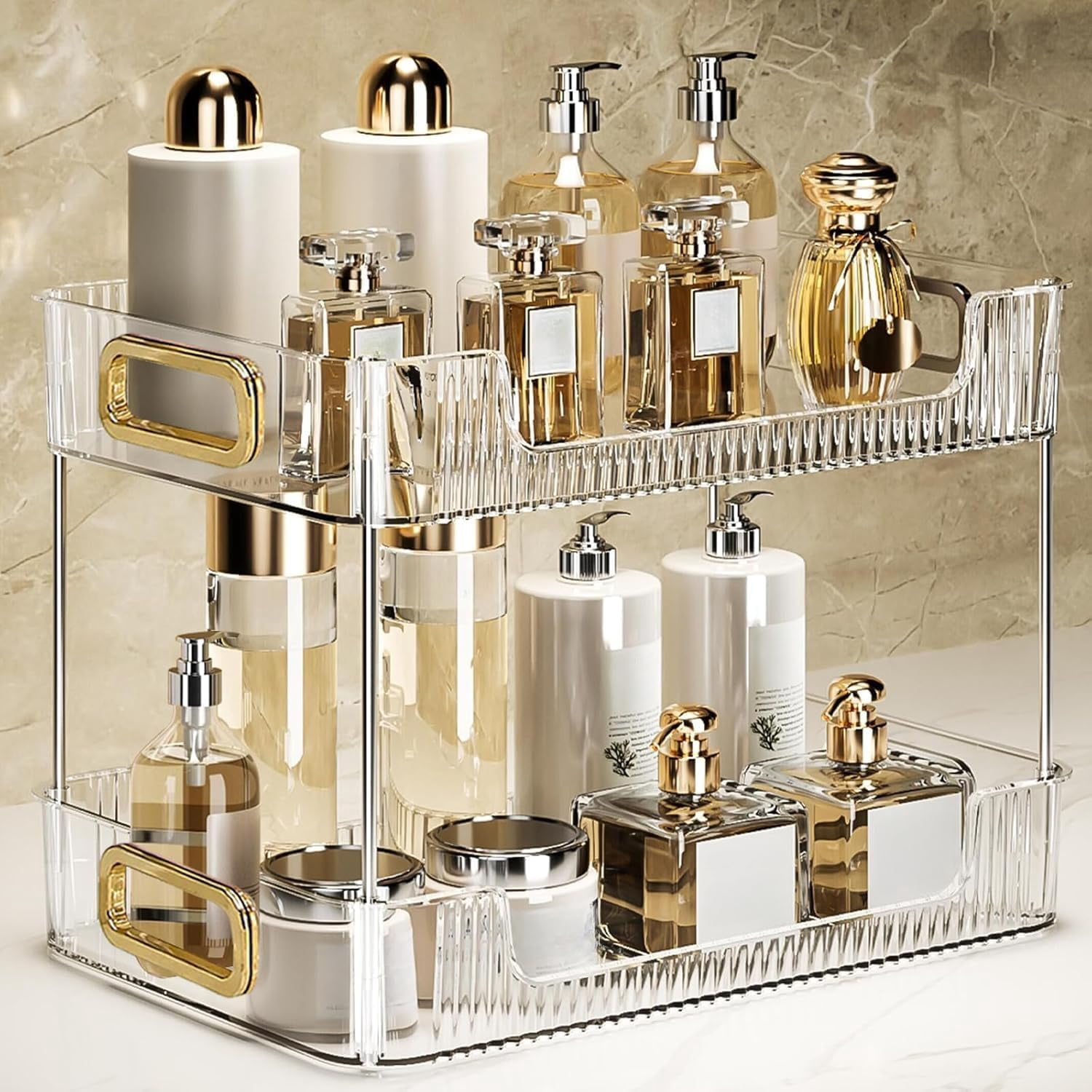 Bathroom Countertop Organizer, Cosmetics Skincare Organizers Holder for ...