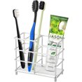 thumbnail image 1 of 304 Stainless Steel Bathroom Toothbrush Holder Toothpaste Holder Stand Bathroom Accessories Organizer (Black, Small), 1 of 8