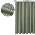 thumbnail image 1 of Bathroom Curtain Waterproof Textile Shower Curtain with 12 Hooks for Shower Green, 1 of 9