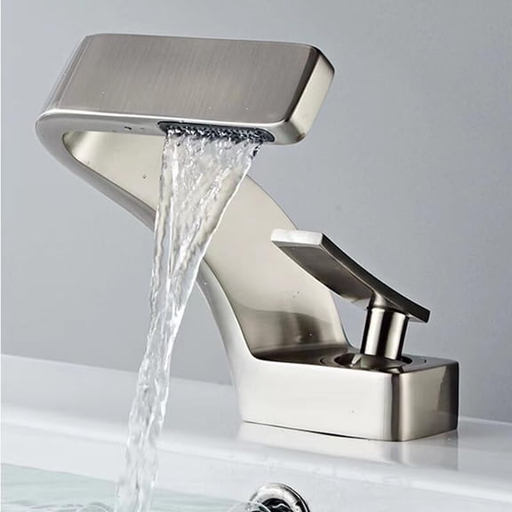 Bathroom Deck-Mounted Basin Faucet, Snake Shape Creative Sink Mixer Taps, Cold and Hot Water Mix Tap
