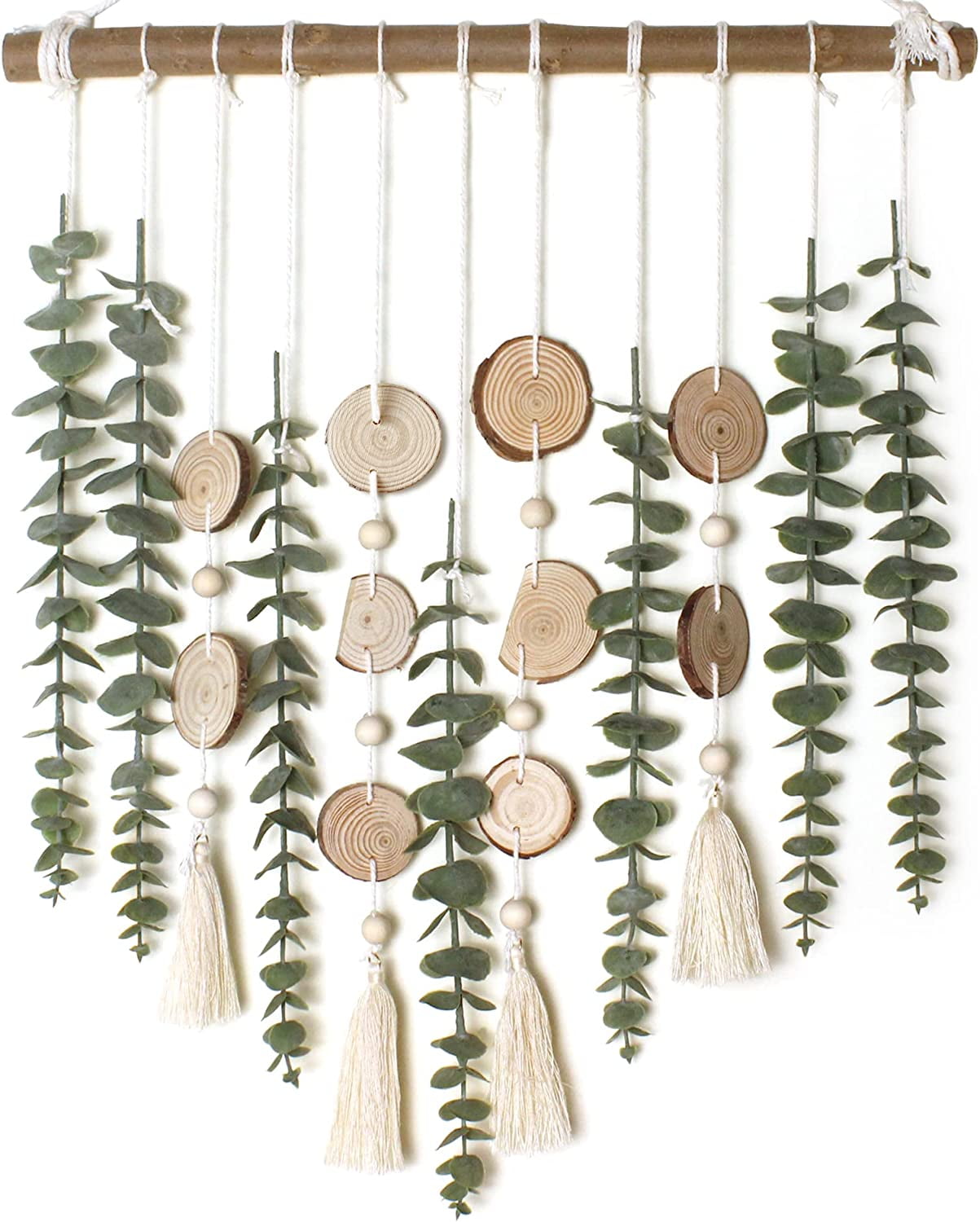 Bathroom Decor Artificial Eucalyptus Hanging Wall Decor Fake Eucalyptus Greenery Leaves Stems Wall Hanging Plants on Stick Boho Rustic Farmhouse Natural Home Decorations for Bedroom Nursery Kitchen