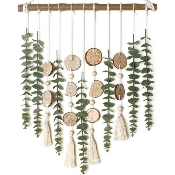 Bathroom Decor Artificial Eucalyptus Hanging Wall Decor Fake Eucalyptus Greenery Leaves Stems Wall Hanging Plants on Stick Boho Rustic Farmhouse Natural Home Decorations for Bedroom Nursery Kitchen
