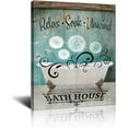 thumbnail image 1 of Bathroom Decor Canvas Wall Art Rustic Bathroom Sign Relax Print Paintings Vintage Bathtube Bathroom Art Wall Decor Dandelion Pictures Modern Home Artwork Decor For Bathroom Framed 12x16 Inch, 1 of 6