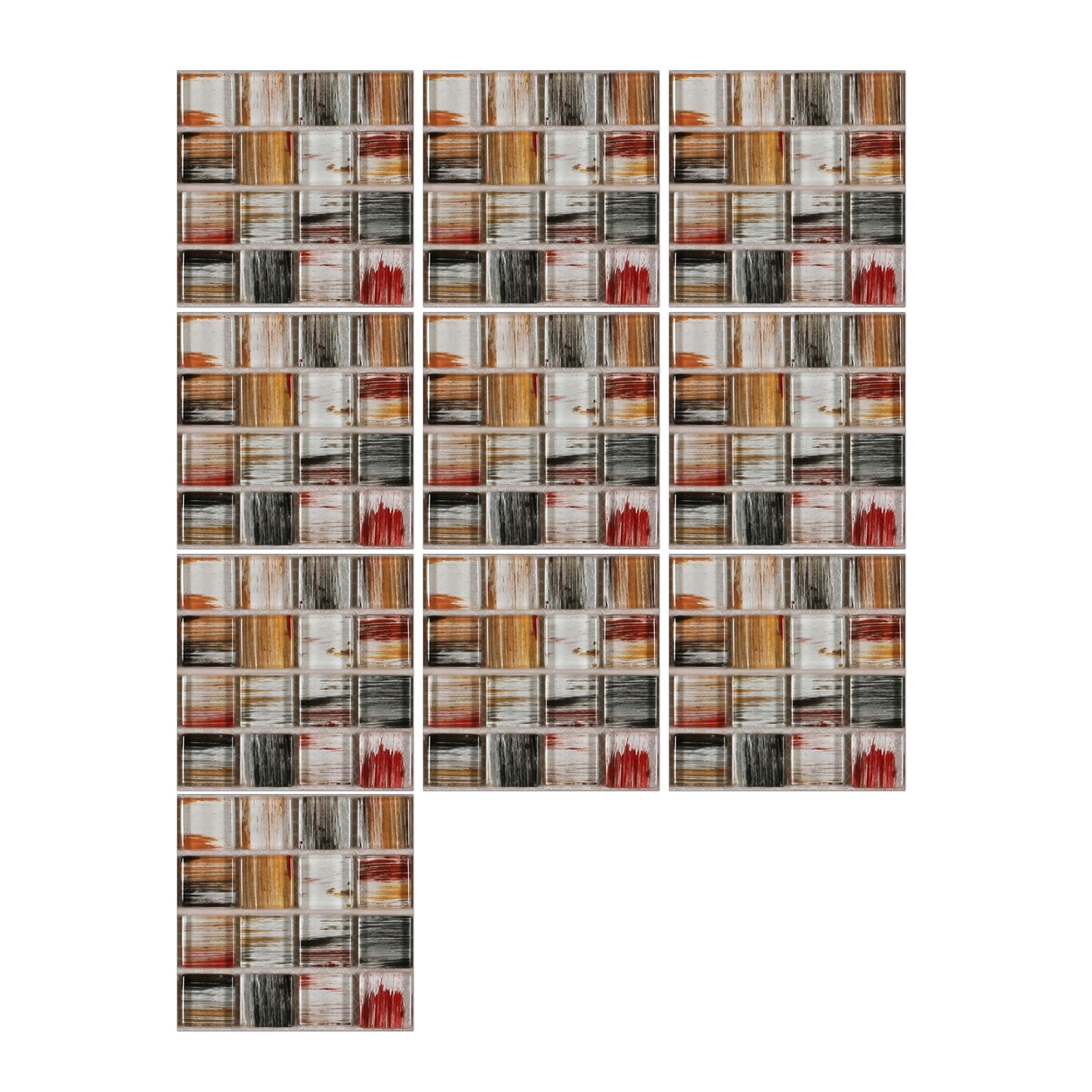 Bathroom Decor On Clearance 1Set 10Pc Self-Adhesive Tiles Sticker 3D Peel And Tiles Wall Sticker ...