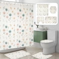 thumbnail image 1 of BSHAPPLUS Shower Curtain Set Colorful Flowers Bathroom Sets with Shower Curtain and Rugs Waterproof Shower Curtain 12 Hooks for Bathroom 71 x 71 inches, 1 of 10