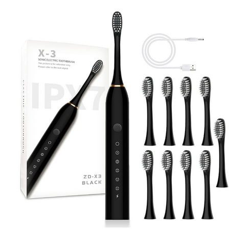 Bathroom Decor, Toothbrush Toothbrush With 10 Brush Heads 6 Cleaning Modes Upgraded Toothbrush Longer Life Faster Chargin, Mom Gifts