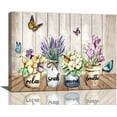 thumbnail image 1 of Bathroom Decor Wall Art Country Farmhouse Flower Butterfly Canvas Prints Painting Lavender Relax Soak Unwind Pictures Framed Artwork Office Home Decor for Bathroom Bedroom Dining Living Room 16"x12", 1 of 1