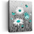 Bathroom Decor Wall Art Farmhouse Flower Pictures Rustic Floral