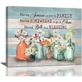 thumbnail image 1 of Bathroom Decor Wall Art Rustic Farmhouse Daisy Vase Bathroom Pictures For Wall Modern Country Canvas Print Artwork Home Decoration For Living Room Bedroom office Framed 20"x16", 1 of 1