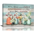 thumbnail image 1 of Bathroom Decor Wall Art Rustic Farmhouse Daisy Vase Bathroom Pictures For Wall Modern Country Canvas Print Artwork Home Decoration For Living Room Bedroom office Framed 16"x12", 1 of 6