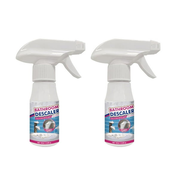 Bathroom Descaler Foam Cleaner,Bubble Cleaner Foam,Bathroom Glass Descaler,All Purpose Rinse Cleaning Foams Spray For Bathtub,Toilet,Glass,Faucet(2PCS)