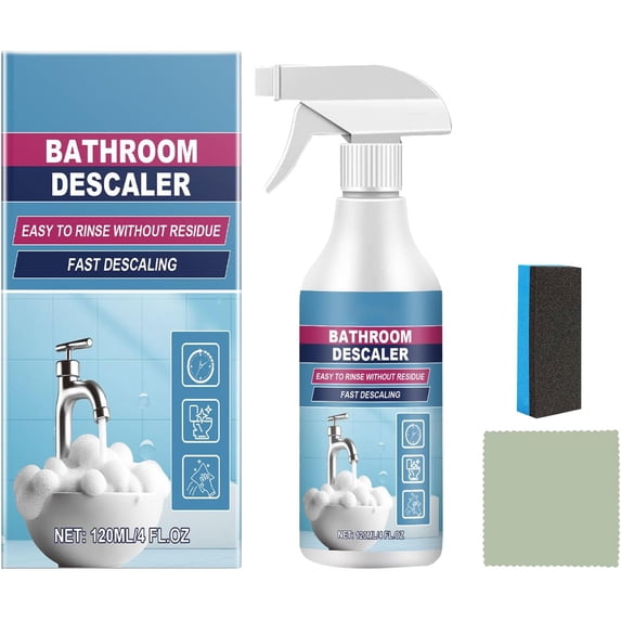 Bathroom Descaler Foam Cleaner Spray, 2026 Upgrade Bathroom Foam Cleaner Spray, Powerful Descaling Cleaning Agent, Multipurpose Stubborn Stains Cleaner for Walls, Toilet, Glass Sink (1pc)