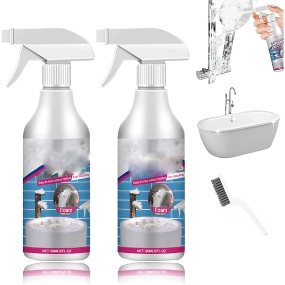 Bathroom Descaler Foam Cleaner Spray, Stubborn Stains Cleaner, All-Purpose Foaming Cleaner, Dissolves Calcium, Lime, And Soap Scum - Fresh Scent