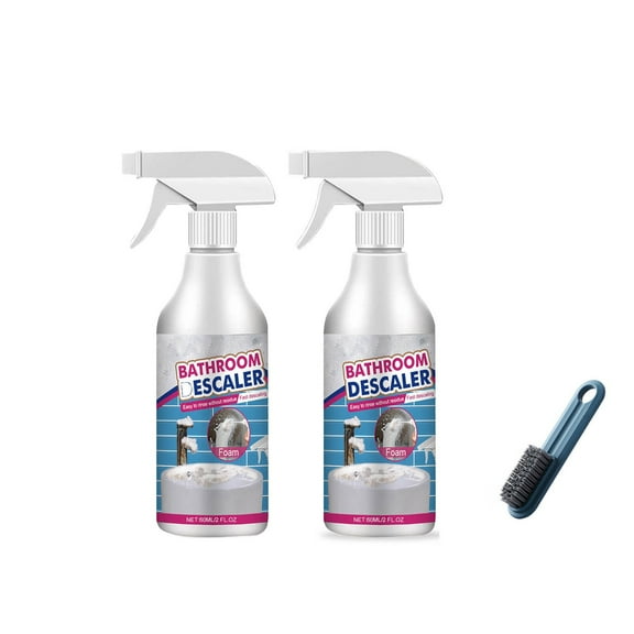 Bathroom Descaler and Cleaner, Multi-Surface Cleaner for Tiles, Toilet, and Sink, Removes Stubborn Stains and Grime, Safe and Effective, 2Pc