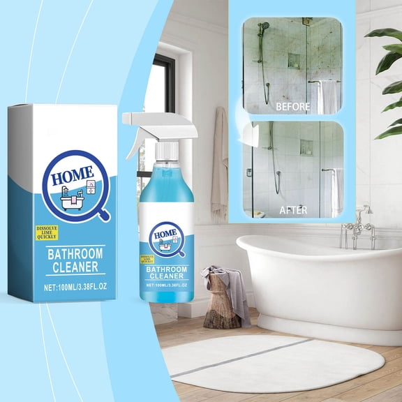 Bathroom Descaling Cleaner for Tiles & Faucets, Heavy Duty Lime Scale Remover for Shower Glass, 150ml Multi-Purpose Cleaner for Daily Use