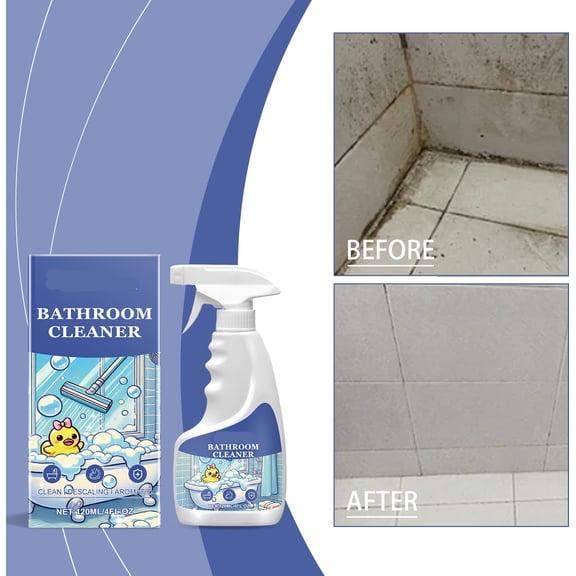 Bathroom Detergent, Versatile Multipurpose Tile Glass Cleaner, Powerful Bathroom Cleaner for Shower Sink and Toilet Stains 120ml