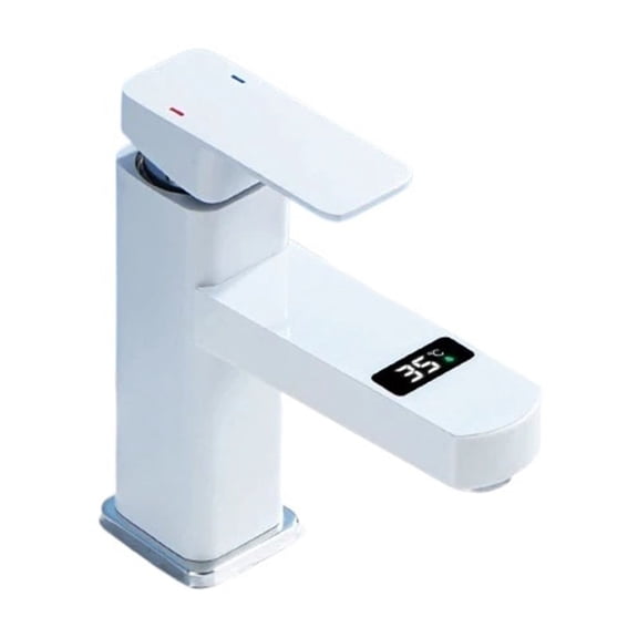 Bathroom Digital Faucet Temperature Control Faucet, Kitchen Hot Cold Water Basin Faucet, Smart Brass Mixer Taps Mounted Faucets