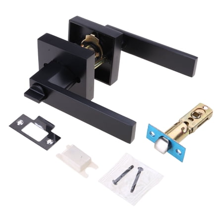 Bathroom Door Handles Square Privacy Levers Door Handle Keyless Push Button Lock Door Levers Replacement Hardware