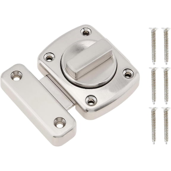 Bathroom Door Lock Swivel Cabinet Window Latch Zinc Alloy Bathroom Latch with Screws (64.5mm)
