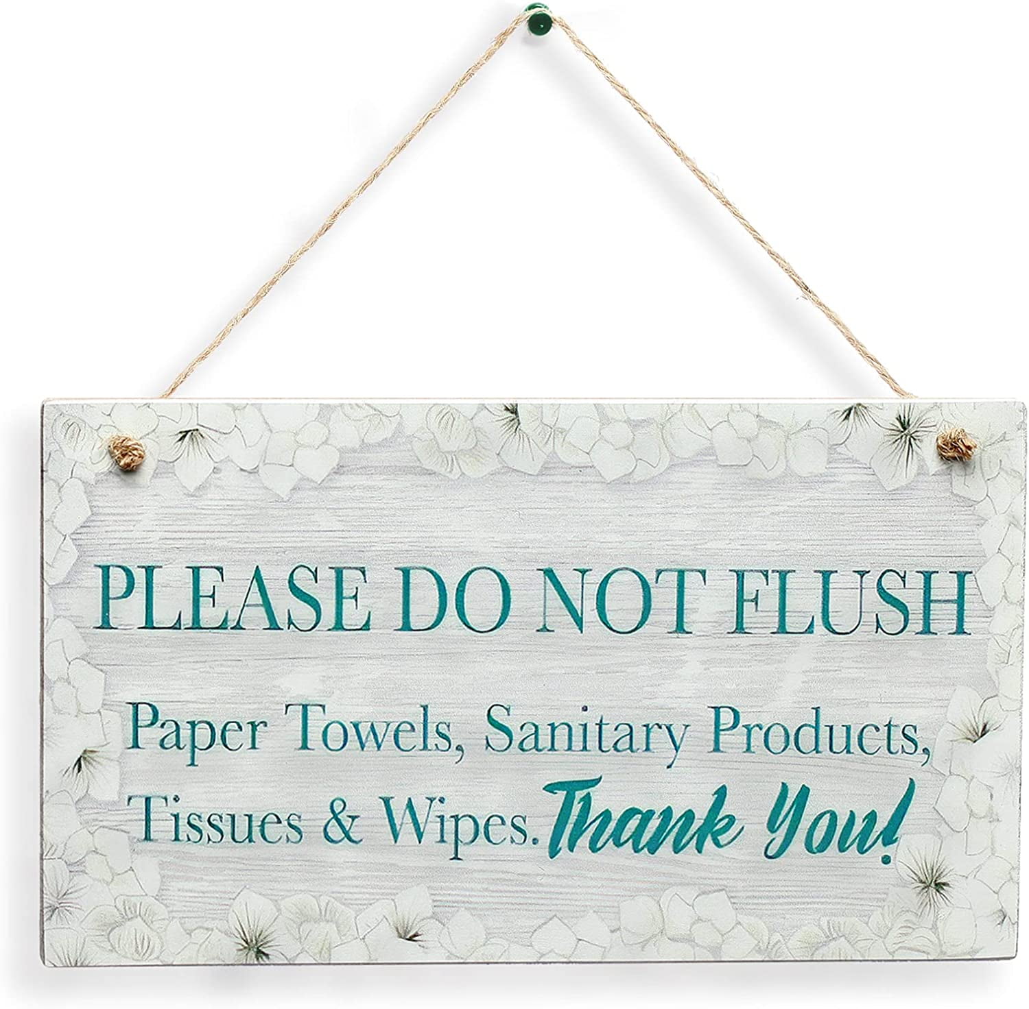 Bathroom Door Sign Please Do Not Flush Paper Towels Sanitary Products