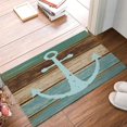 Bathroom Doormat Entrance Door Mat Nautical Theme Low Profile Decor