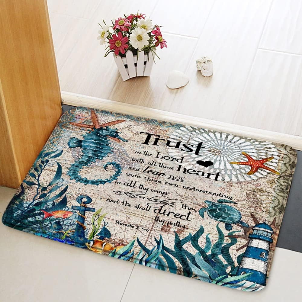 Bathroom Doormat Whale Jellyfish Bathroom Rugs Nautical Coastal