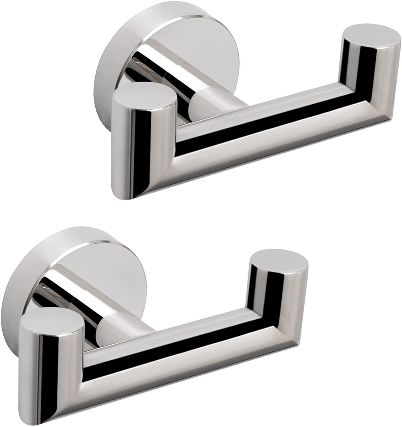 Bathroom Double Towel Hook- SUS304 Stainless Steel Robe Towel Holder ...