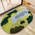 thumbnail image 1 of Bathroom Entrance Mat | Super Soft Creamy Imitation Wool Rug – Non-Slip Rubber Backing, Water Absorbent, Modern Multicolor | 16x24 in | Home Shower Floor Decor, 1 of 6