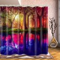 thumbnail image 1 of Bathroom Equipped with 3D Colorful Fantasy Forest Decorative Shower Curtain, Fabric Shower Curtains with 12 Shower Curtain Hooks, Bathtub Curtains, 72x72 Inch Waterproof Shower Curtain, 1 of 6