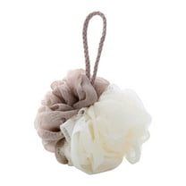 Bathroom Essentials: Soft Mesh Luffa Net Sponge Bath Sponges Shower Puffs Body Puff Shower Loofahs Body Scrubber Shower Scrunchies for Body Wash Men Women Brown 1PC
