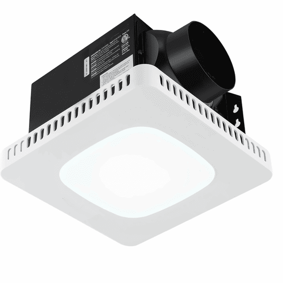 Bathroom Exhaust Fan 110 CFM with LED Light, Quiet 1.5 Sones Ventilation Fan, All-Copper Motor, Adjustable Speed & Timer, No Attic Access Needed