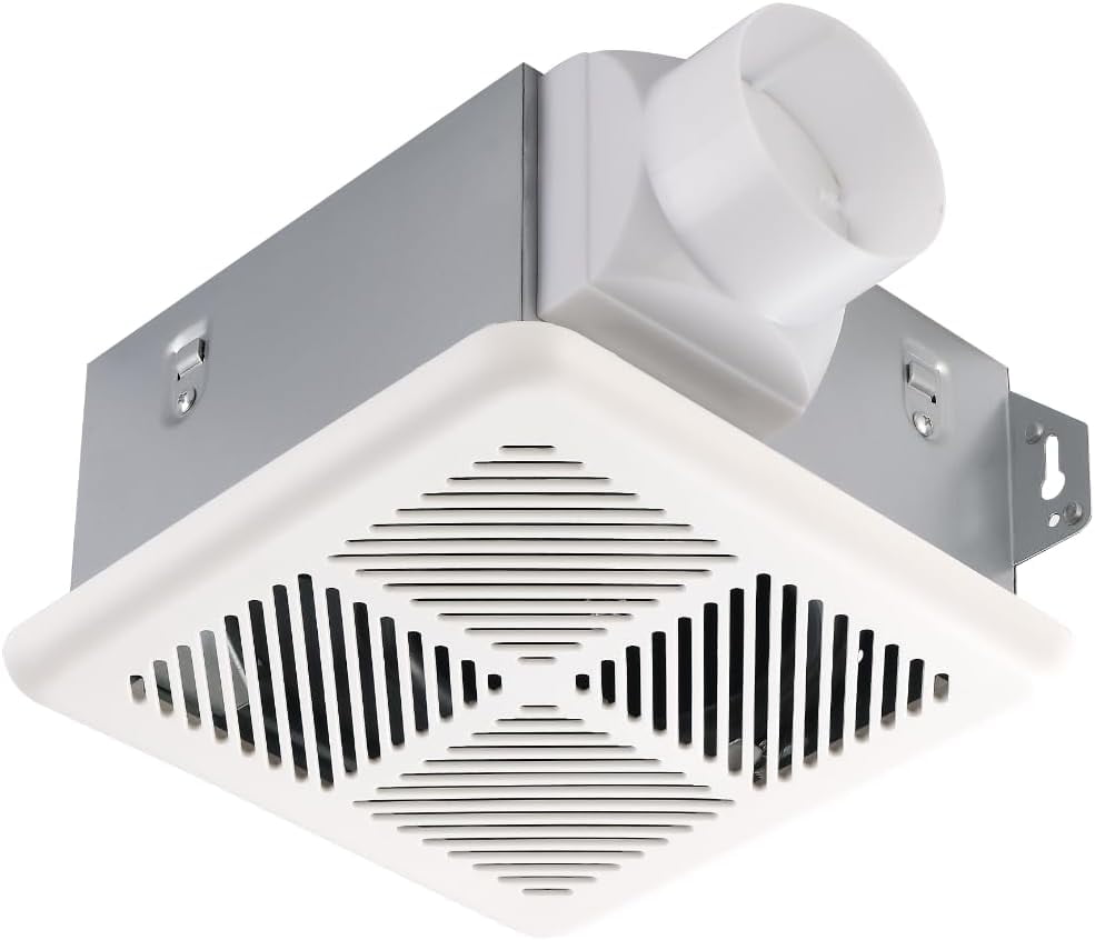 Bathroom Exhaust Fan 70CFM 1.5Sone, Quiet Bath Fan with 3inch duct for ...